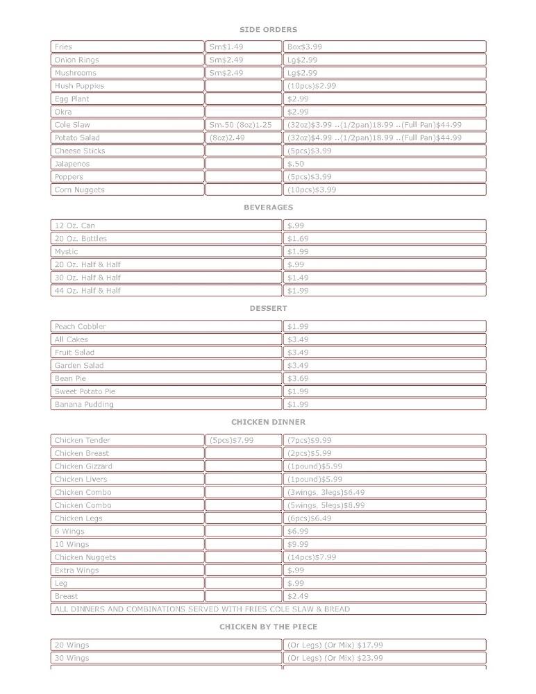 Hip Hop Fish & Chicken Menu image 3